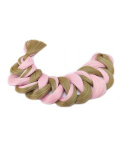 Канекалон, волосы искусственные для плетения 2-х цветные, розово-русые, 24 / II PINK, 100 см, 165 г
