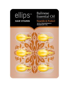 Вітаміни для волосся Ellips "Живлення та захист Балі" Balinese Essential Oil Nourish & Protect, 6 капсул