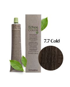 Крем-краска для волос Echosline Echos Color Vegan, 7.7 COLD холодный коричневый средний блонд, 100 мл