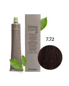 Крем-краска для волос Echosline Echos Color Vegan, 7.72 тёплый коричневый средний блонд, 100 мл