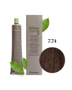 Крем-краска для волос Echosline Echos Color Vegan, 7.74 средний медный коричневый блонд, 100 мл