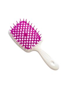 Гребінець Janeke Superbrush Small, білий з фуксією