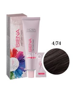 Крем-краска для волос jNOWA Professional SIENA CHROMATIC SAVE 4/74, 90 мл